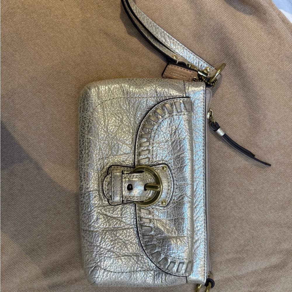 Coach Silver Wristlet with Buckle